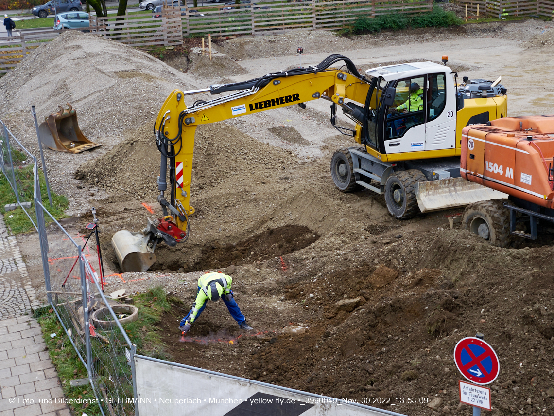 30.11.2022 - Baustelle an der Quiddestraße Haus für Kinder in Neuperlach